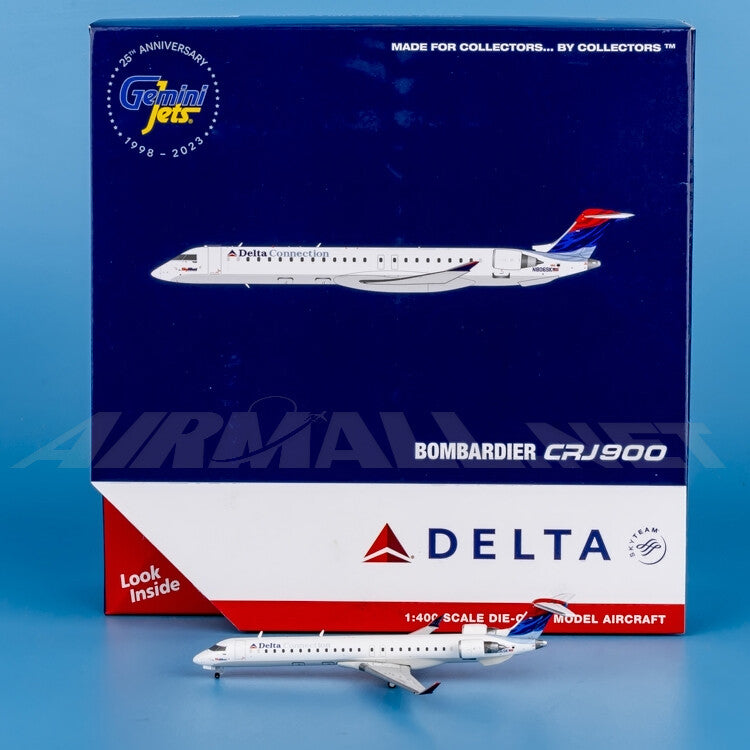 1:400 GeminiJets Delta Connection Plane CRJ-900ER Diecast Aircraft Model