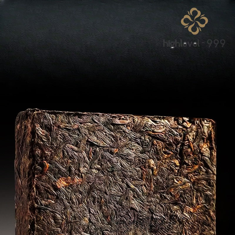 200g Ripe Puer Square Brick Bulangshan Yunnan Ten Year Rich Rhyme