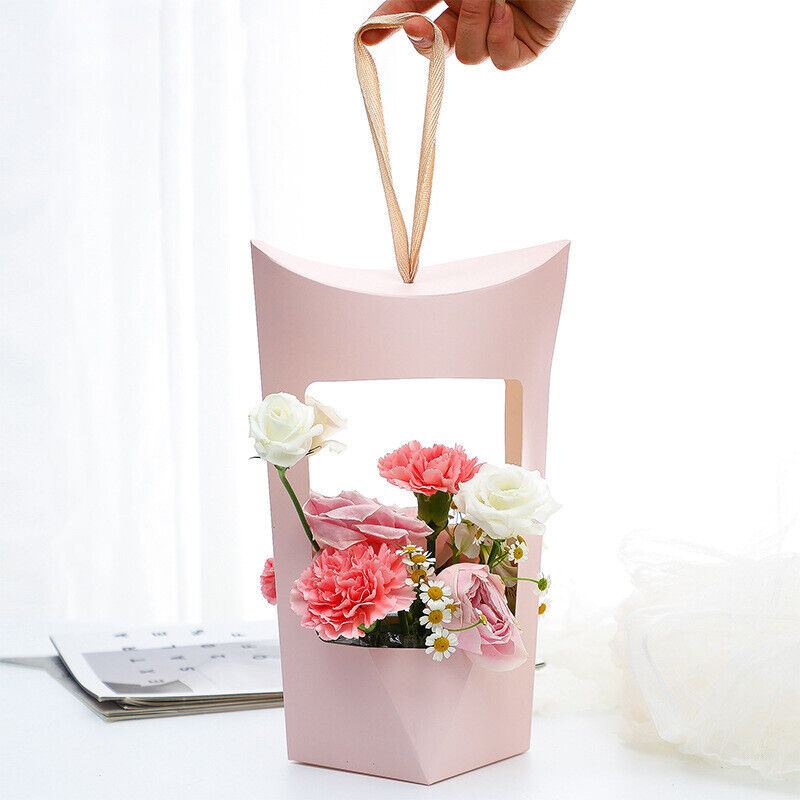 5Pcs Gift Box Flower Paper Boxs Creative Bouquets Bag Wedding Gift Boxes