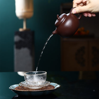 6.8oz Chinese Kungfu Tea Pot With Certificate Paper Marked Real Yixing Zisha Pot