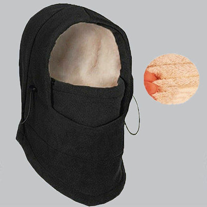 Winter Hat Thermal Fleece Balaclava Hat Hooded Neck Warmer Hiking Scarves Masks