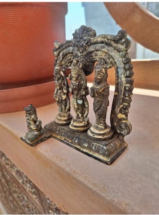 Antique Vintage Old Lord Ram Darbar Collectible statue Brass Idol Figurine