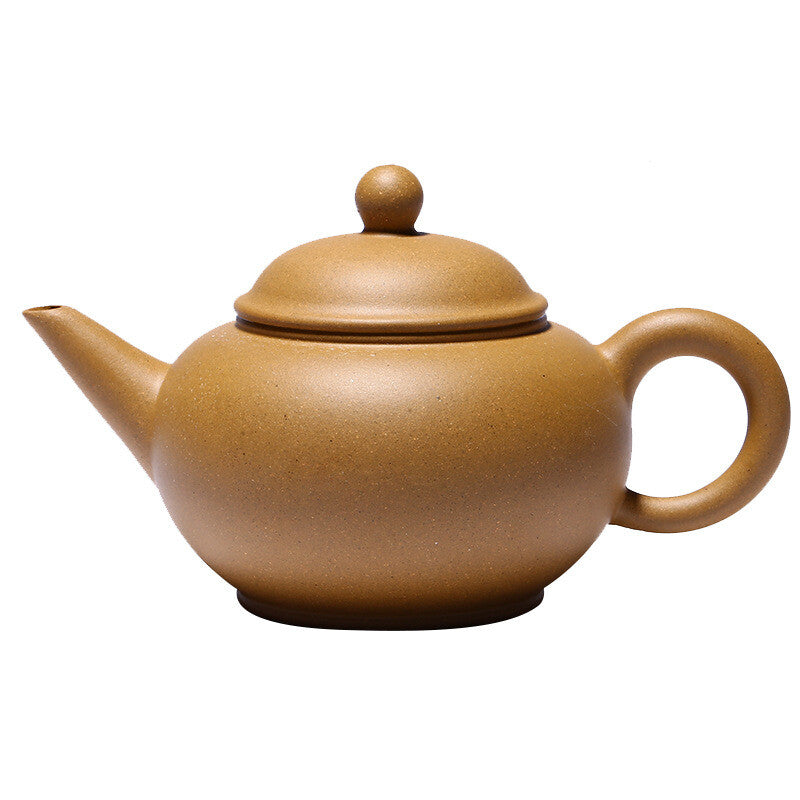 6.2" China Yixing Zisha Pottery Gold Section Clay Hand-made 160ML Kung Fu Teapot