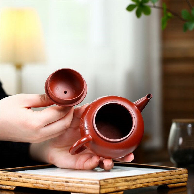 200ml Pot Real Yixing Zisha Red Clay Tea Pot Original Ore Level Pot Handmade