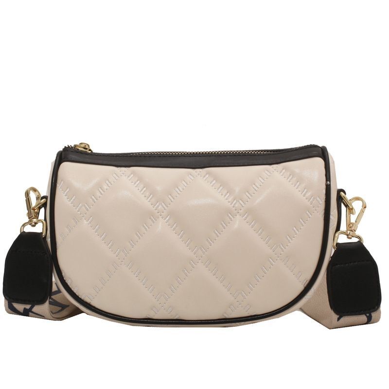 Shoulder Bags Handbag Wide Shoulder Strap Crossbody Bag Versatile Zipper Handbag