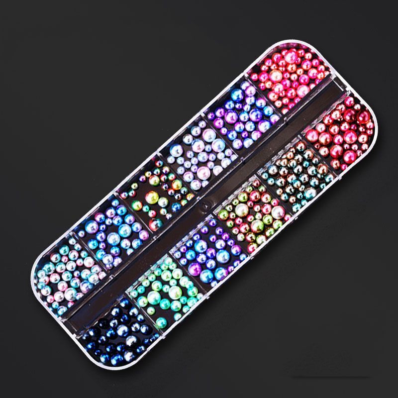 Nail Art Decor 12Design Box 3D Irregular Abalone Seashell Fragment Flakes Charms
