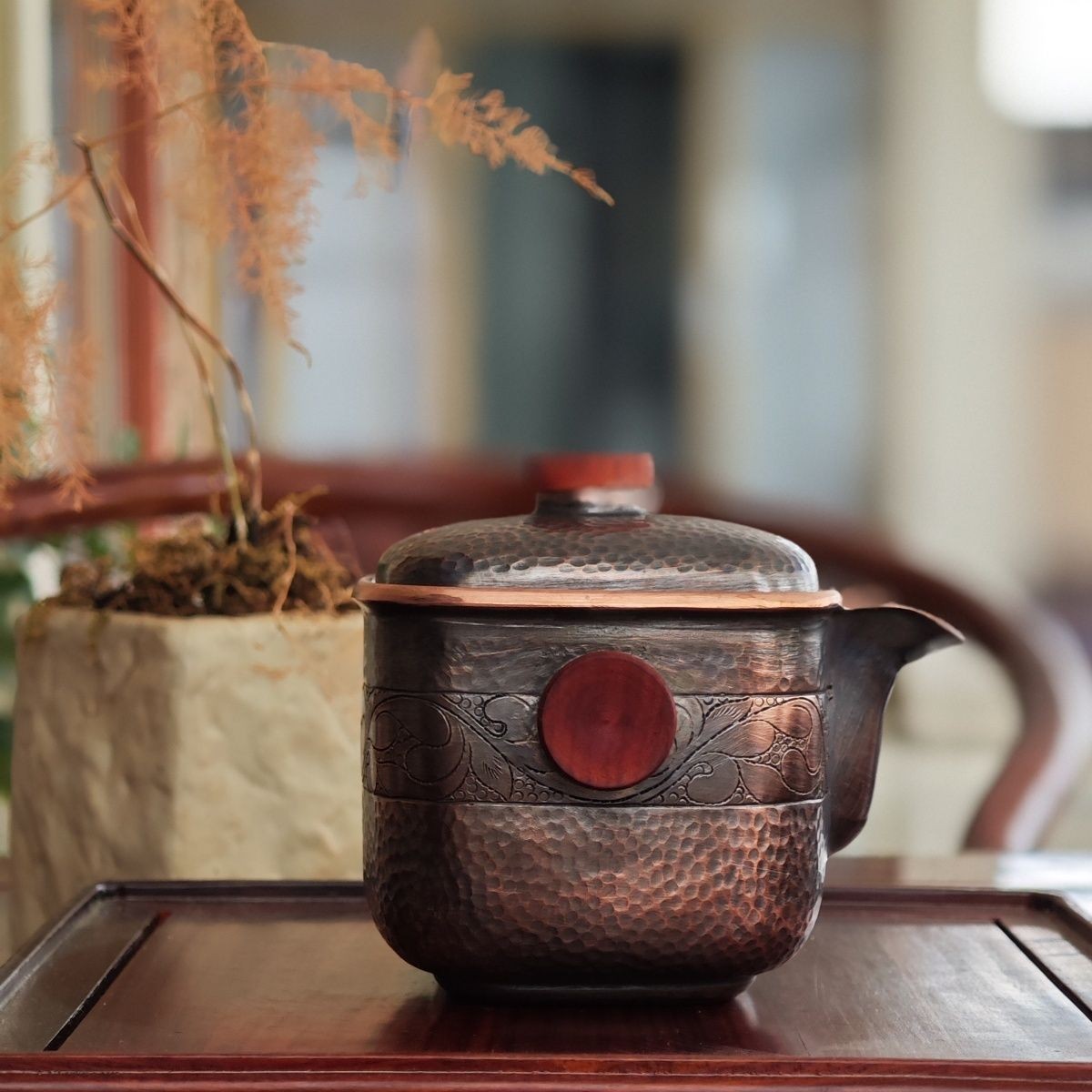 Handmade Copper Teapot 200ml Portable Gongfu Tea Pot Vintage Tea Server
