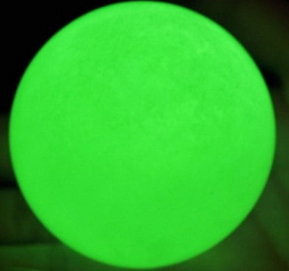 70MM Natural White fluorite Crystal Sphere Glow In The Green Dark Stone