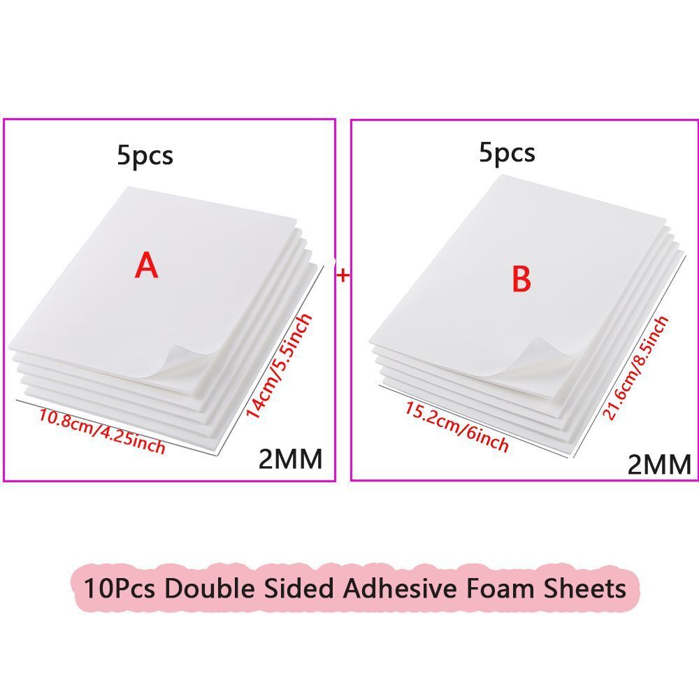 Scrapbooking Sticker 10-50Pcs Double Sided Adhesives Foam Sheets DIY Decorations