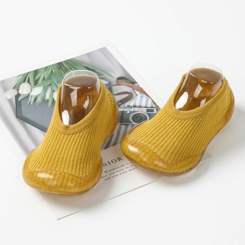 Sock Shoes Baby Boys Girls Autumn Non-slip Floor Kids Soft Rubber Toddler Knit