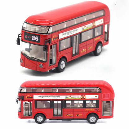 London Double Decker Bus Toy Metal Diecast Toy Vehicle Boys Toys for Kids Gifts