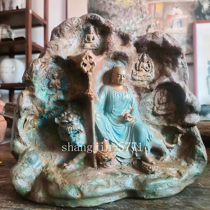 10" Stone Ksitigarbha Bodhisattva Statue Art Sculpture Buddhism Collection