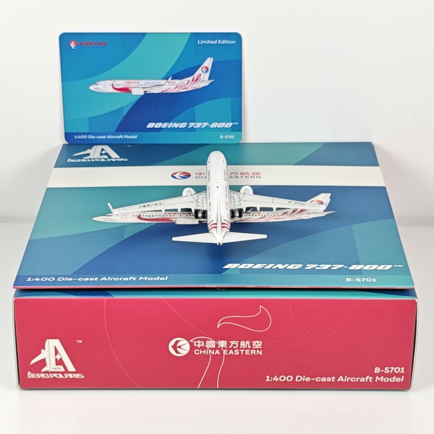 1:400 AeroPolaris China Eastern Boeing 737-800 B-5701 Airplane Diecast Model