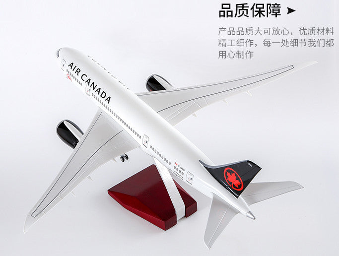 1:130 43CM AIR CANADA BOEING 787 Passenger Airplane Landing Gear Resin Model