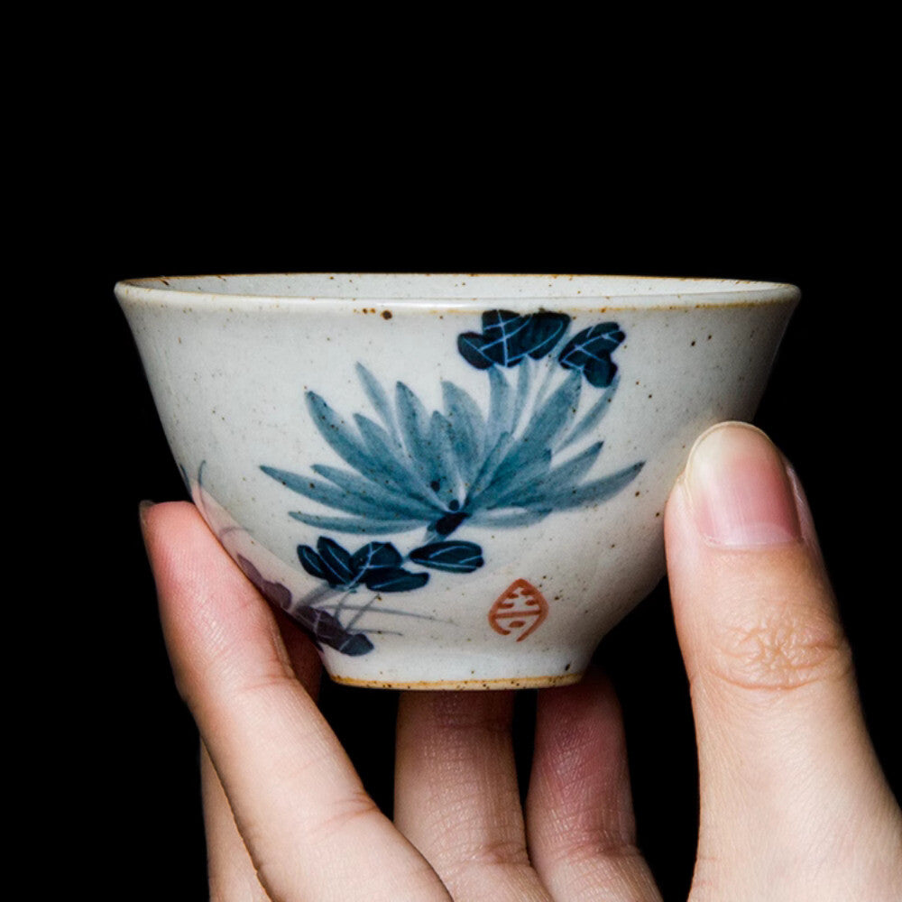 Ceramic Tea Cup, Chinese Handmade Retro Tea Cup, Kung Fu Tea Set, Master Cup