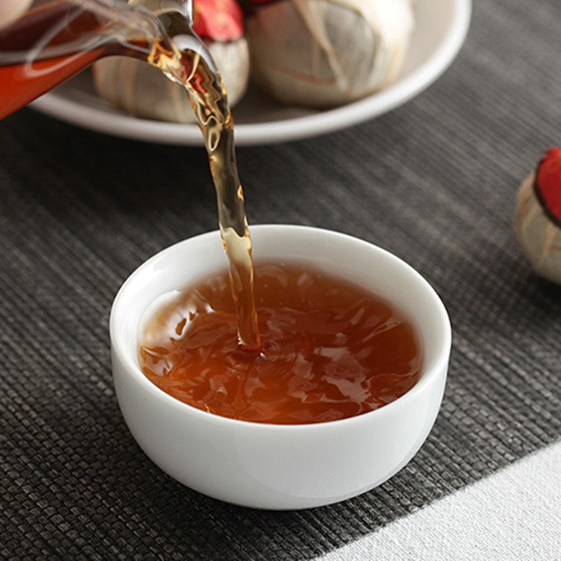 500g Yunnan Jinya Pu'er Tea 2020 Small Green Mandarin Orange Pu Erh Ripe Tea