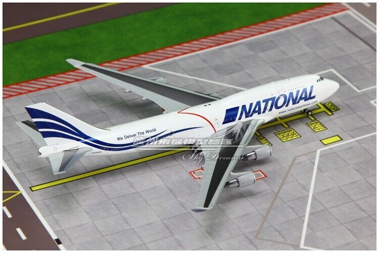 1:400 JC Wings NATIONAL BOEING 747-400 Passenger Airplane Diecast Aircraft Model