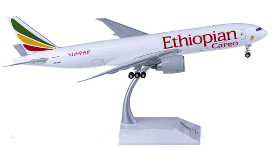 1:200 32CM JC Wings Ethiopian Cargo BOEING 777-200LRF Airplane Diecast Model
