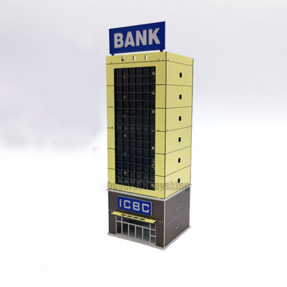 Yellow House 1/160 N Scale Buildings Bank Tower Road Model Railroads 18cm