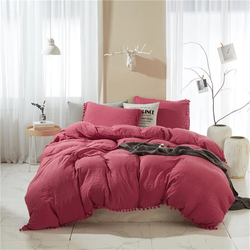 Bedding Set Queen Home Tassel Bed Cover Sets Size Duvet Cover No Sheet