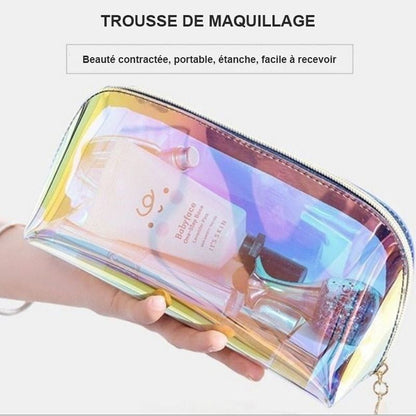 Fashion Laser Cosmetic Bag Traveling Dumpling Shape Transparent Toilet Purse 1PC