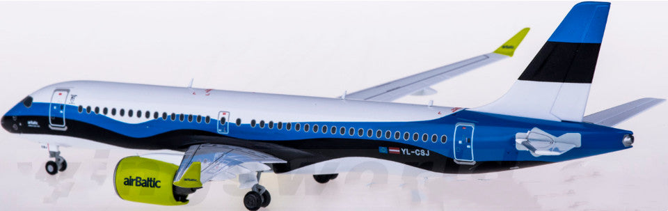 1:200 Herpa airBaltic AIRBUS A220-300 Passenger Airplane Diecast Aircraft Model