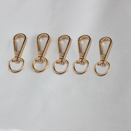 5PCS 4 Sizes Metal Swivel Trigger Lobster Clasp Hook Key Chain DIY Bag Parts ಇ