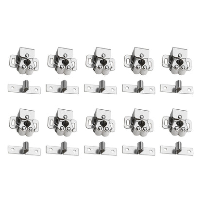 10 Pcs Silver Roller Catch Lock Durable For Dressers/Doors/Cabinets Accessories