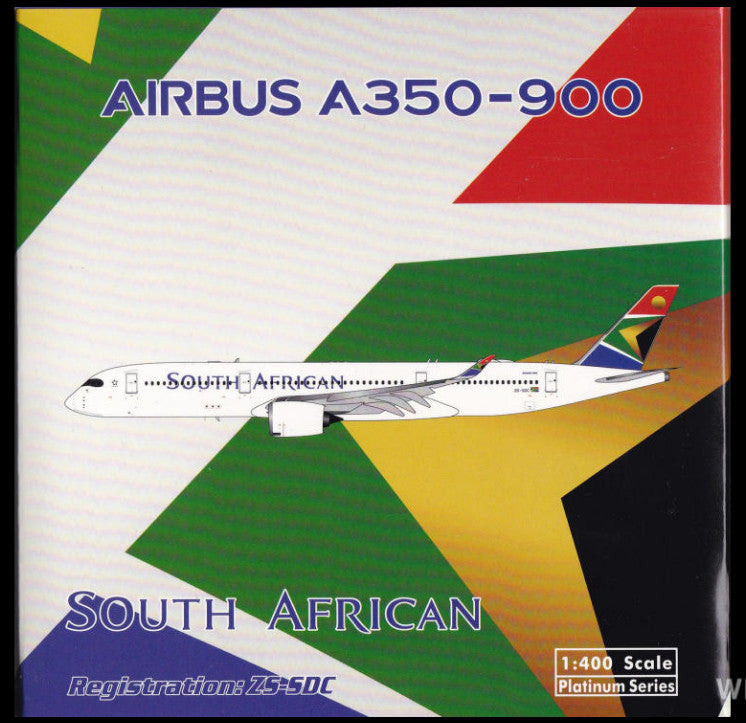 1:400 Phoenix SOUTH AFRICAN AIRBUS A350-900 Passenger Airplane Diecast Model