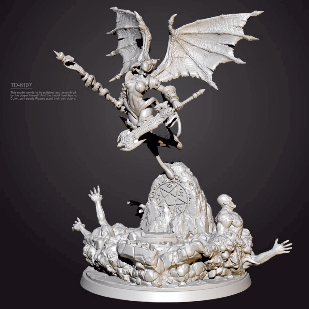 1/24 resin figure model Demon Charming Warrior 3D Printing Unassembled Unpainted