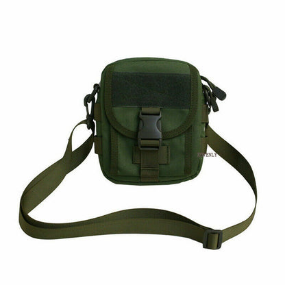 Men Messenger Bag Canvas Shoulder Bag Small Pack Travel Waist Pack Pouch Backpak