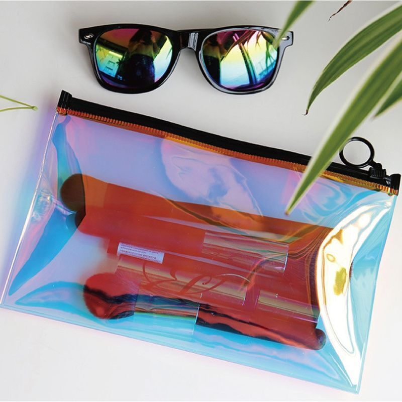 Travel Cosmetic Bags Transparent Big Makeup Pouch Toiletry Brush Organizer Case