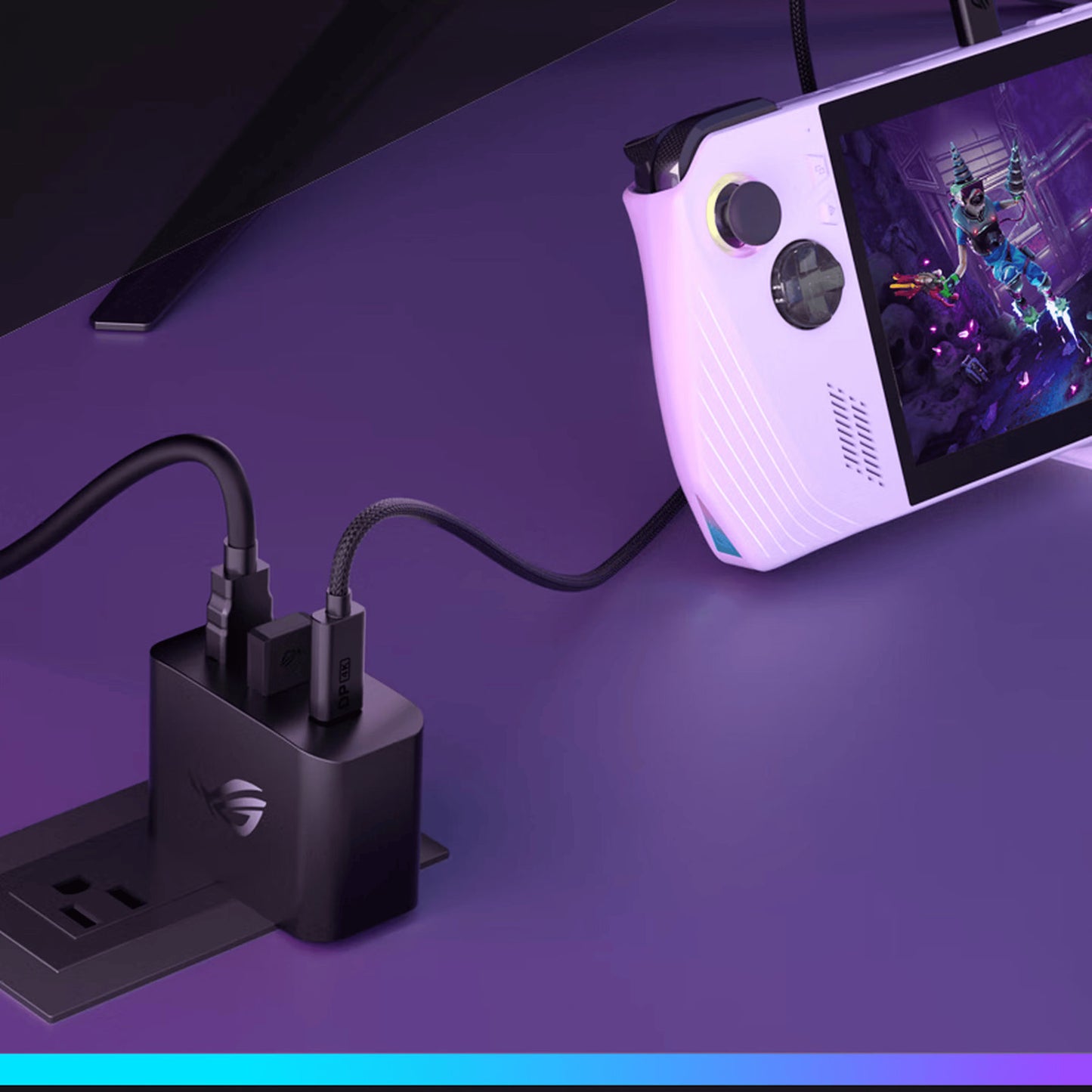 ASUS ROG 65W Gaming Dock – PD3.0 Charging, HDMI 4K, USB-A for Console/Laptop