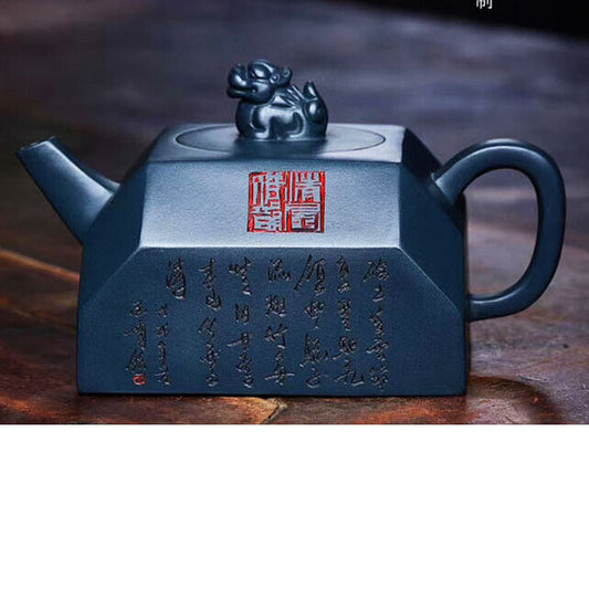 Chinese Yixing Purple Clay Teapot Tea Set Pot Zisha Ceramic Cute Decor Figurine