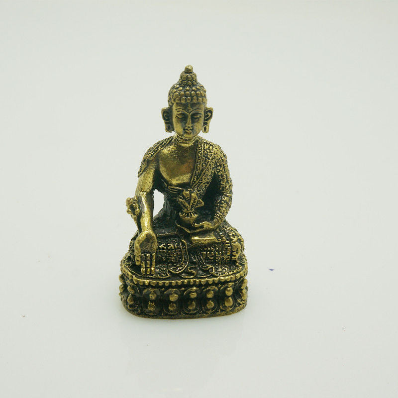 Bronze Buddha Nepalese Portable Buddha Brass Medicine Buddha Handicrafts