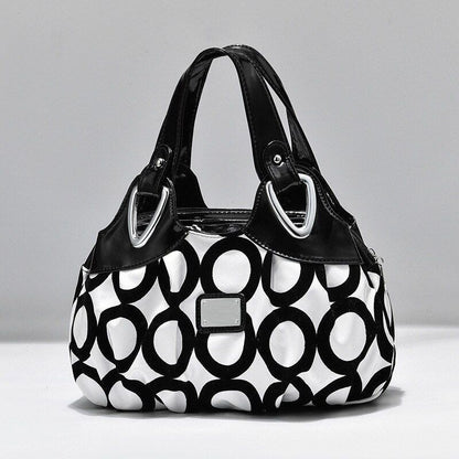 Women Shoulder Bag Printed Flower Messenger Bag Designer Leather Ladies Handbag