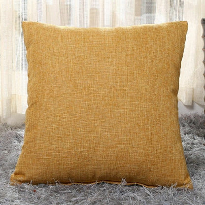 Pillows Cover Sofa Waist Cushion Solid Linen Throw Pillowcase Office Home Decor