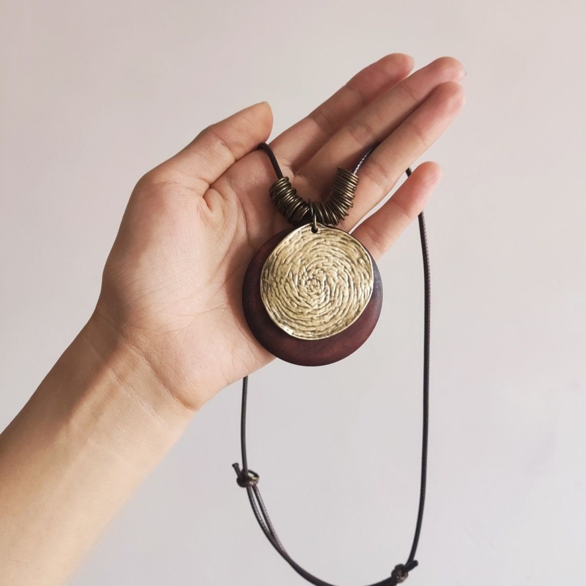 Vintage Bohemian Layered Disc Necklace Women Long Ethnic Chinese Style Jewelry