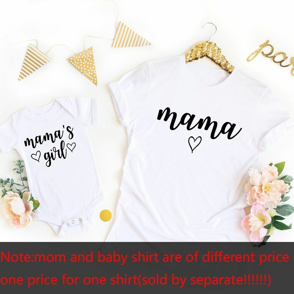 T-Shirts Mommy Girls Matching Outfits Mother Daughter Gift Casual Short Sleeve