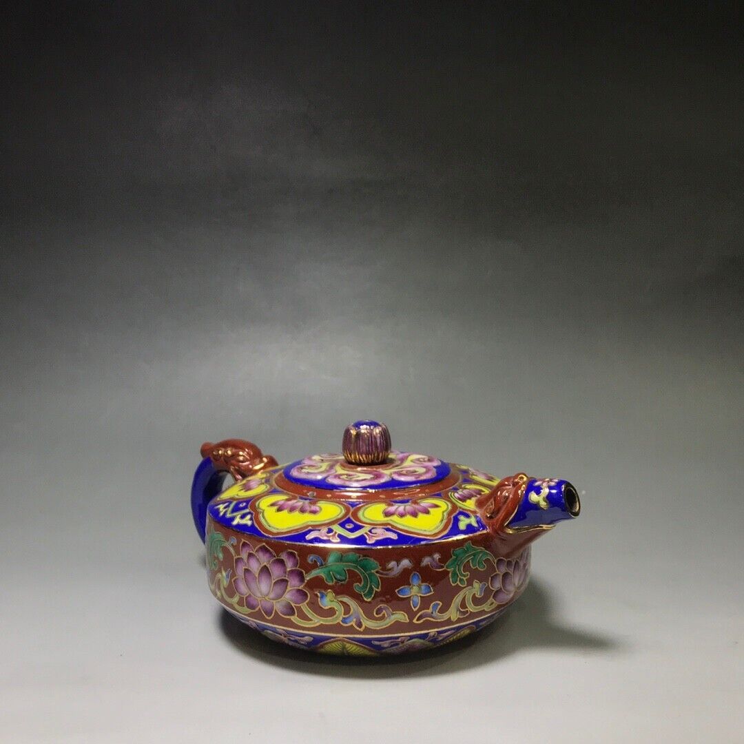 Chinese Yixing Zisha Clay Handmade Exquisite Teapot （玉碧如意 底款：潘力）