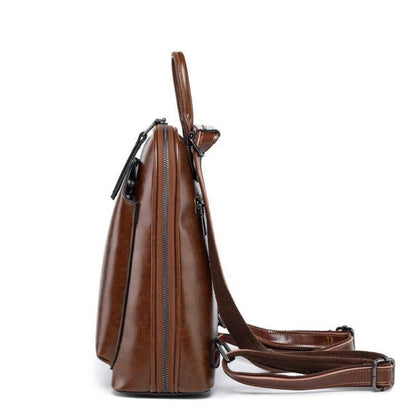 School backpack Genuine leather Purse Traveling Bags 26*10*28 CM Polyester Green