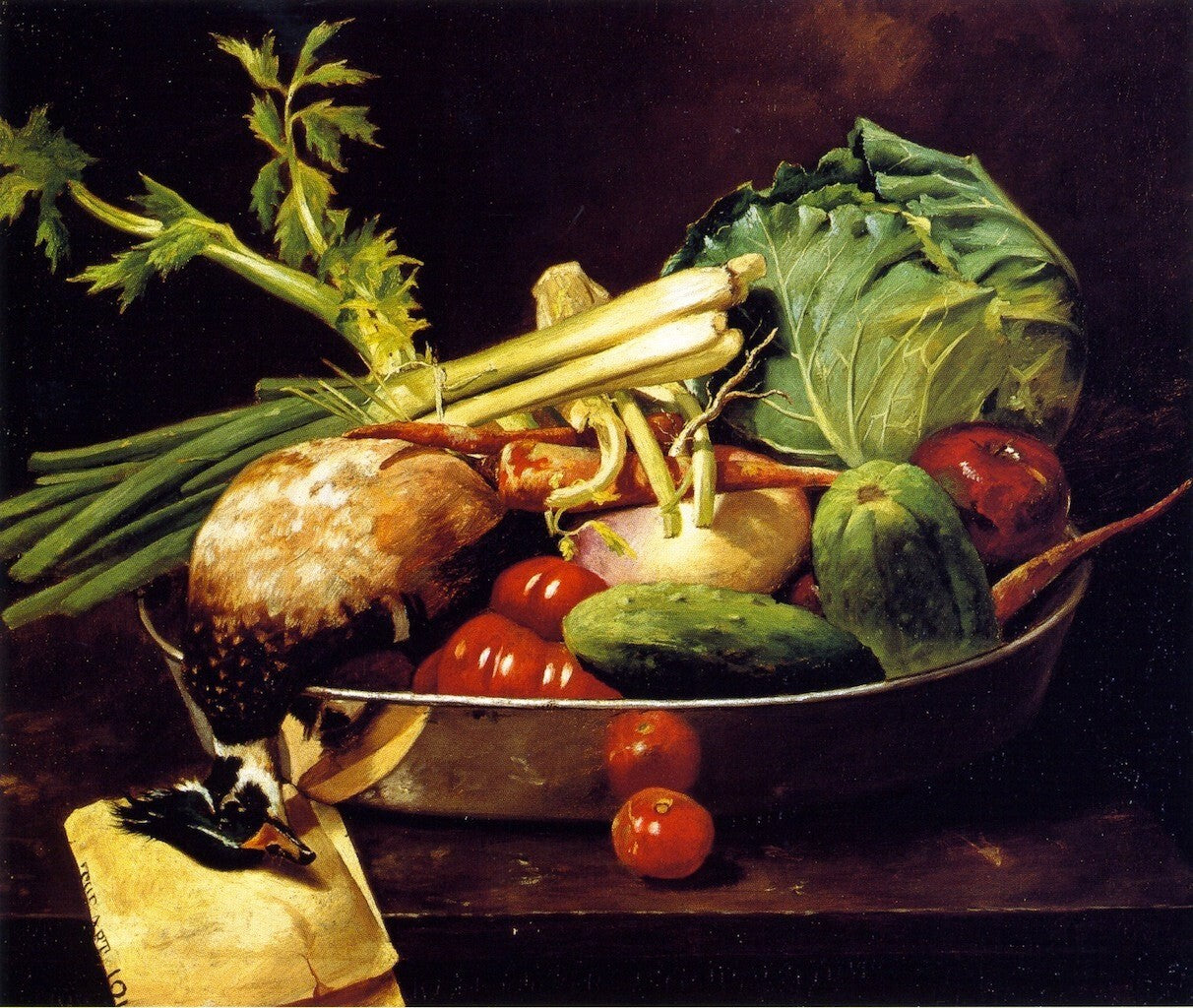 Oil painting Still-Life-with-Vegetables-William-Merritt-Chase-oil-painting art