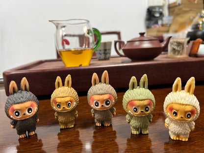 5PCS of set chinese Yixing Handmade Zisha Clay LaBuBu Tea pet tea accessories