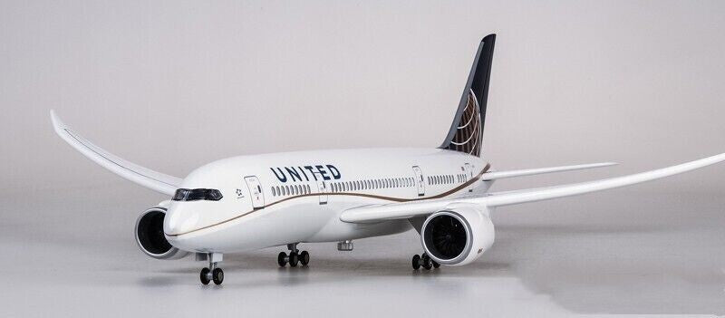 1:130 43CM UNITED BOEING 787 Passenger Plane Landing Gear Resin Aircraft Model