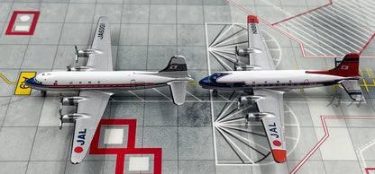 2PCS 1:400 JAPAN AIRLINES JAL DC-4 Passenger Airplane Diecast Aircraft Model