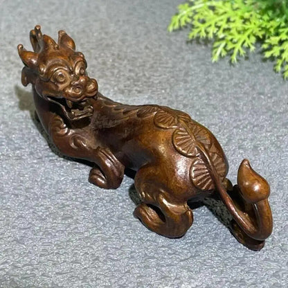 Rare Chinese Handmade Dragon Statue Dragon Shaped Zhenchi Tea Pet Collectable