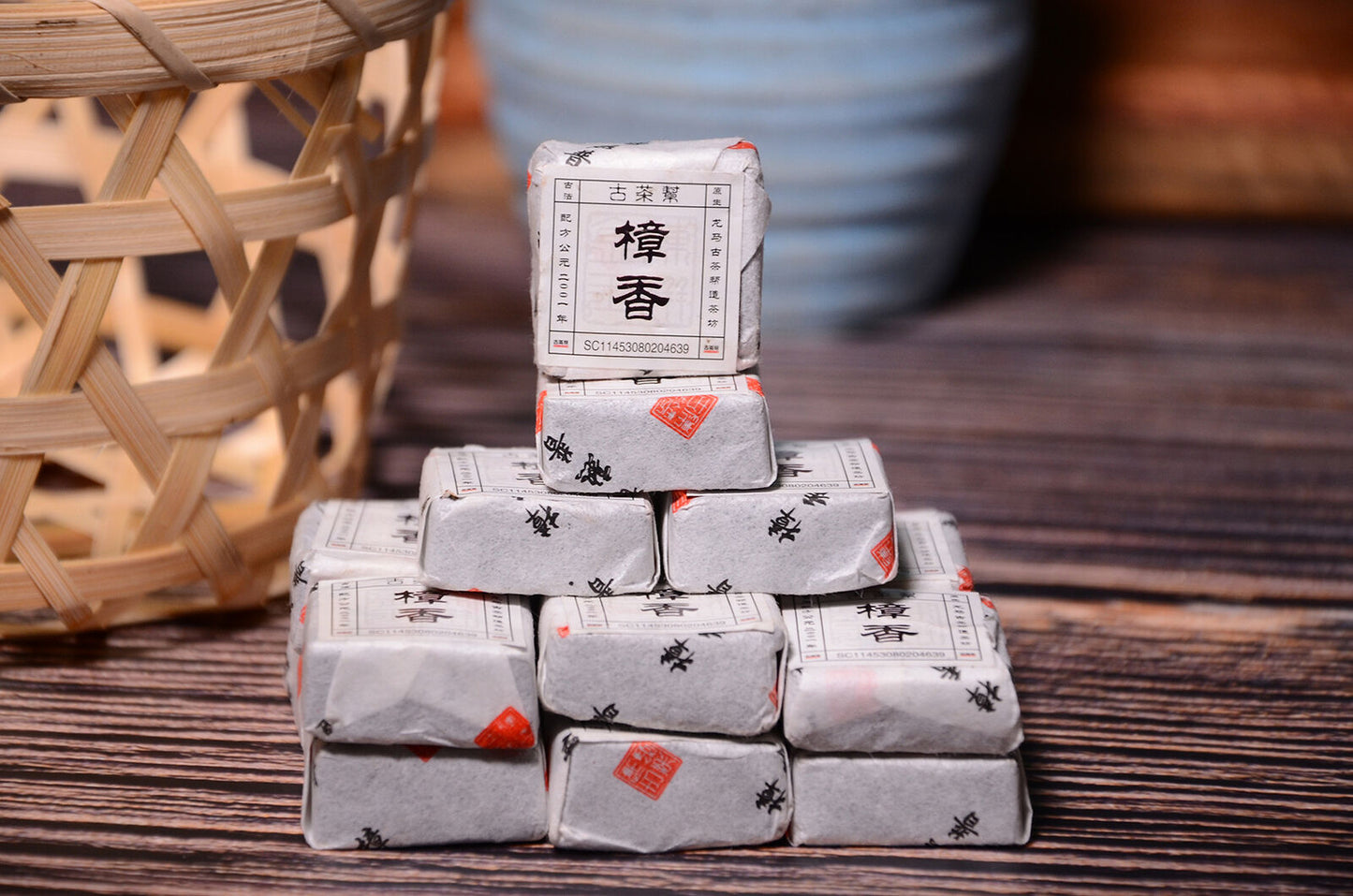 500g camphor puerh ripe tea small square brick Yunnan mini small tuo Menghai tea
