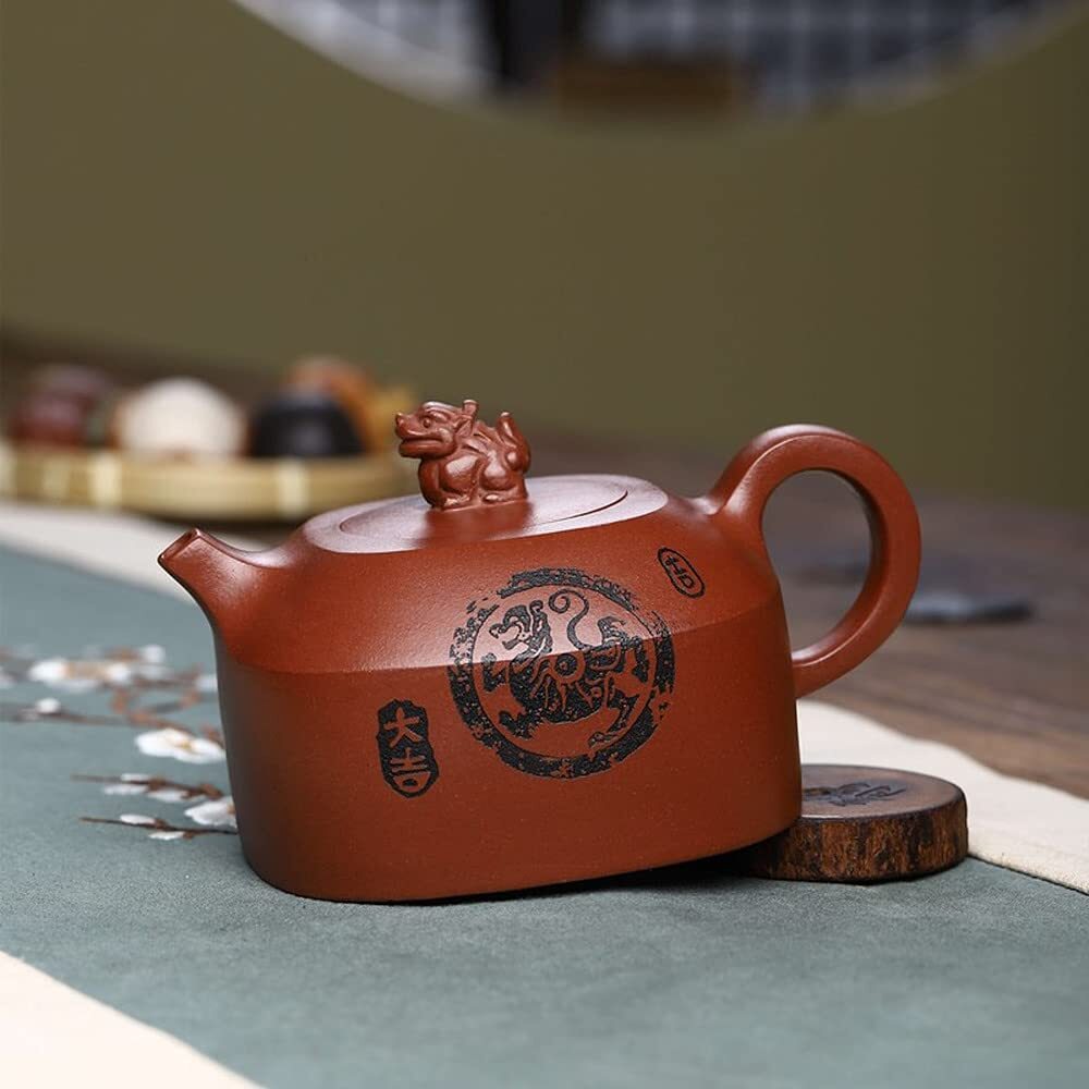 340ml Purple Clay Teapot Handmade Sculpture Kettle Creative Kung Fu Tea Set