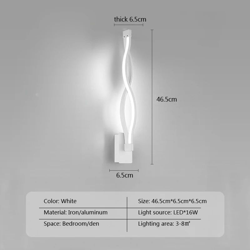 LED Wall Lamp Modern Minimalist Home Indoor Living Room Sconce Light Decorations