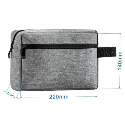 Canvas Cosmetic Bag Travel Waterproof Handbag Makeup Bag Gray Blue Red 22*14*7cm